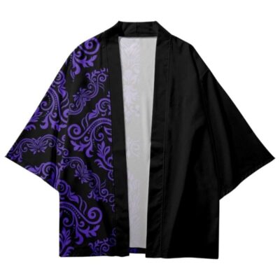 Black and Purple Kimono Jacket Black and Purple Kimono Jacket