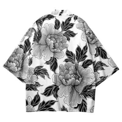 Black and White Blossom Kimono Black and White Blossom Kimono