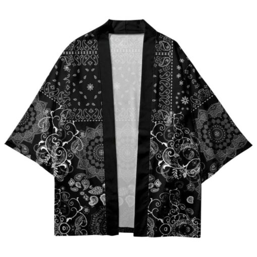Black and White Paisley Kimono