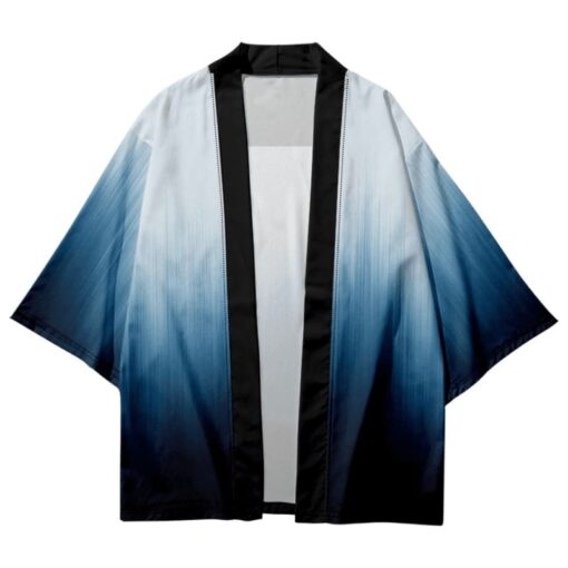 Blue Black Gradient Kimono