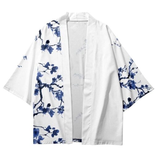 Blue Cherry Blossom Kimono