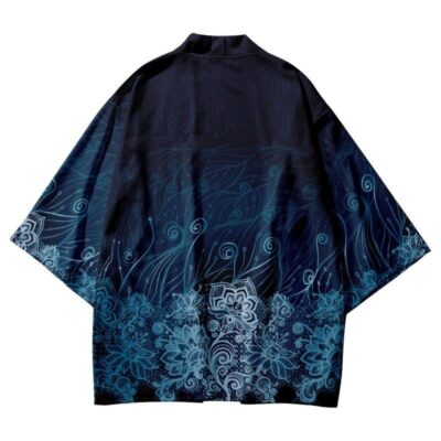 Blue Floral Kimono Jacket Blue Floral Kimono Jacket