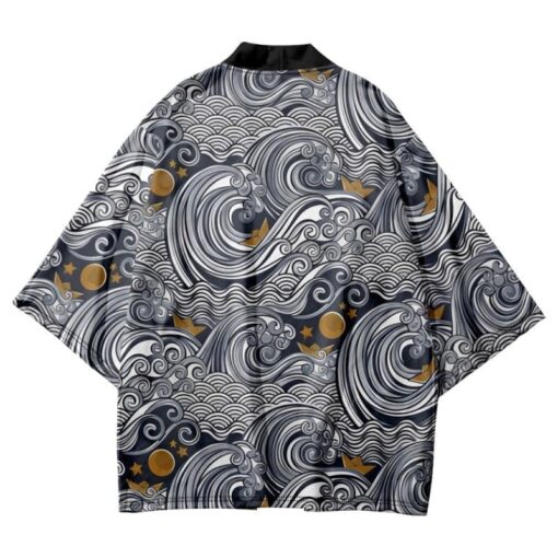 Japanese Style Waves Kimono