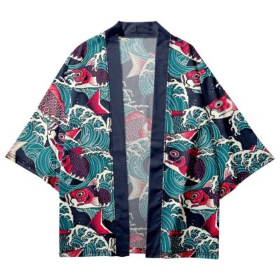 Koi Fish Patterns Kimono Koi Fish Patterns Kimono