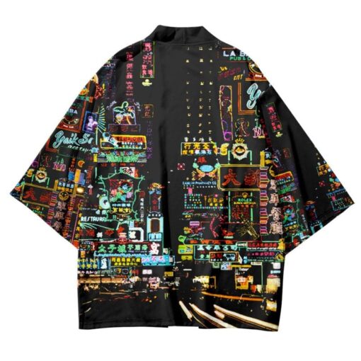 Neon Lights City Kimono