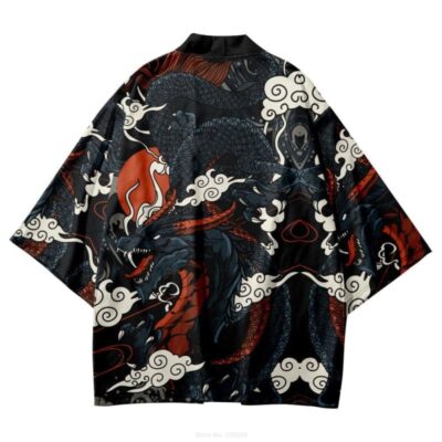 Red and Black Dragon Kimono Red and Black Dragon Kimono