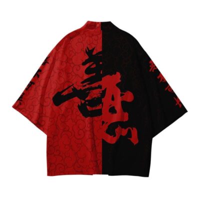 Red and Black Kimono Jacket Red and Black Kimono Jacket