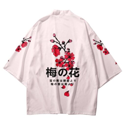Red Cherry Blossom Kimono