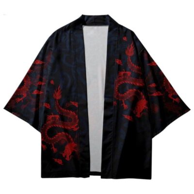Red Dragon Art Kimono Red Dragon Art Kimono
