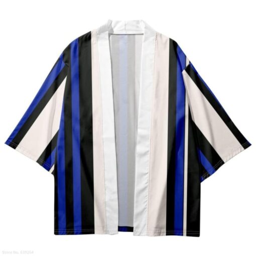 White Blue Black Kimono